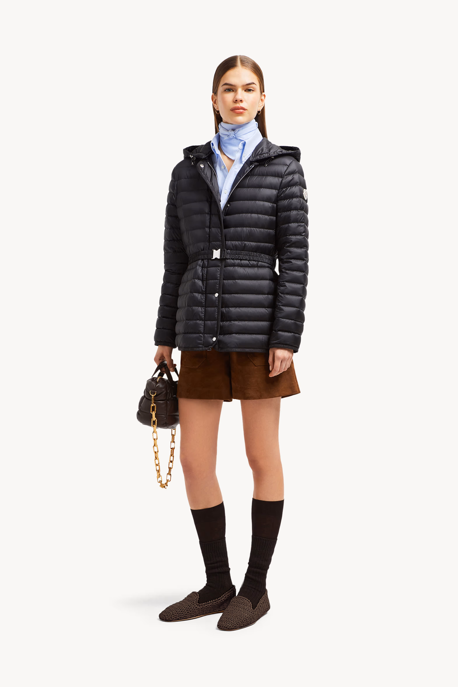 Doudoune mi-longue à capuche Oredon Femmes Noir Moncler 0